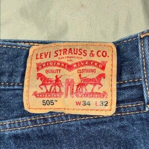 Levi's Classic Straight Blue Jeans 34X32 505 style